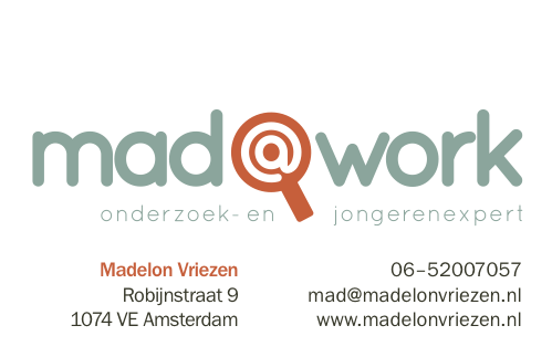 Madelon Vriezen - mad@work - onderzoek en jongerenexpert